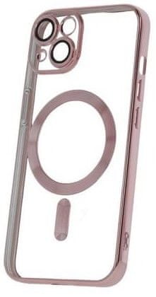 Forever Silikónové TPU puzdro Mag Color Chrome pre iPhone 15 ružovo zlaté (TPUAPIP15MCCTFOGO)
